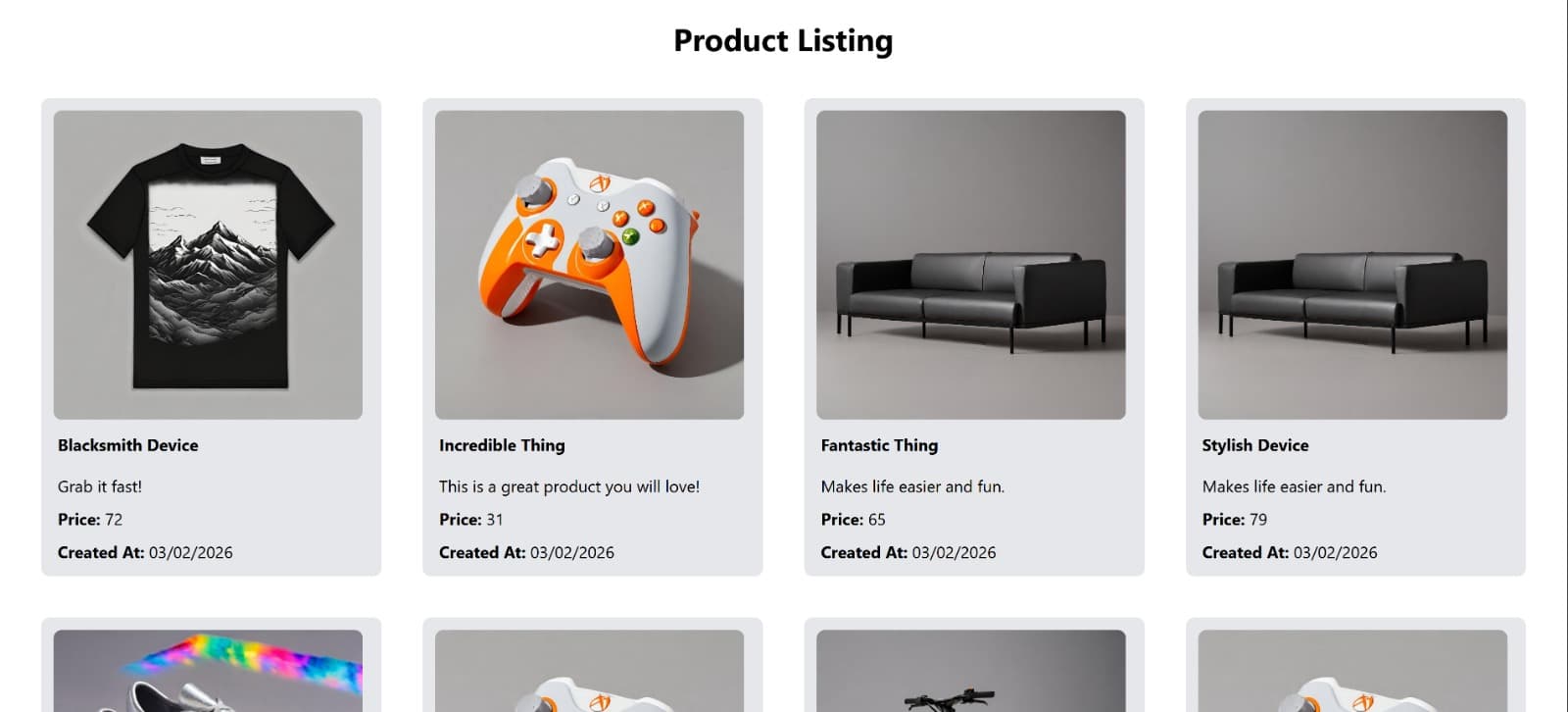 Listing ShowCase